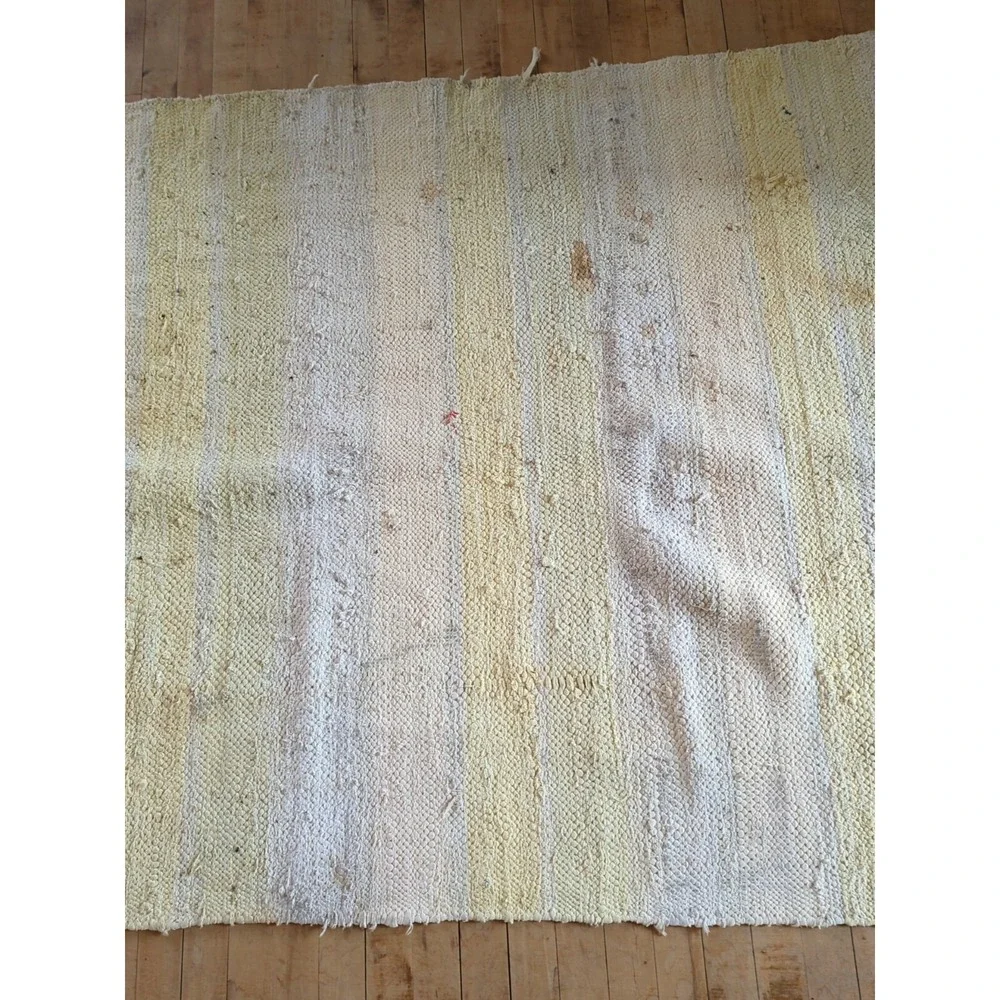 Antique Imported Swedish Hand Made Rag Rug Runner‎ (48